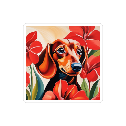 PugMug Custom Tan Dachshund Sticker