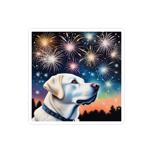 PugMug Custom White Labrador Retriever Sticker