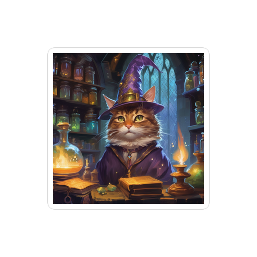 PugMug Custom Tabby Companion Cat Sticker