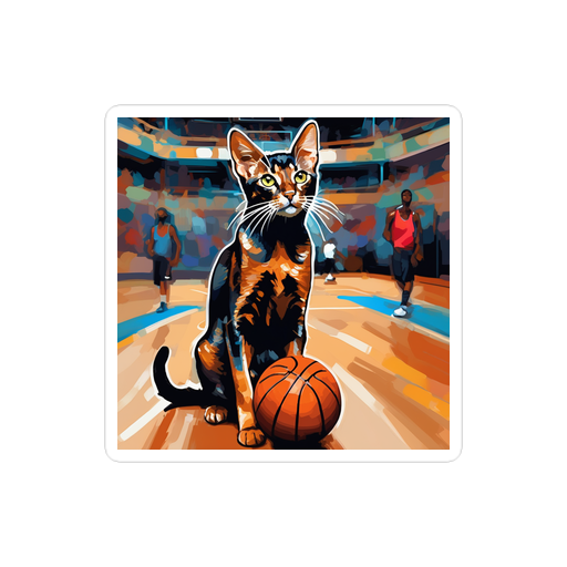 PugMug Custom Black Abyssinian Cat Sticker