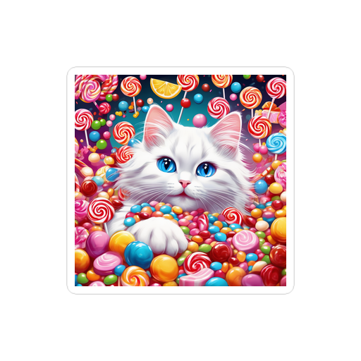 PugMug Custom White Ragdoll Cat Sticker