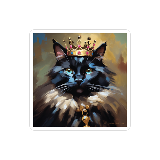 PugMug Custom Black Ragdoll Cat Sticker