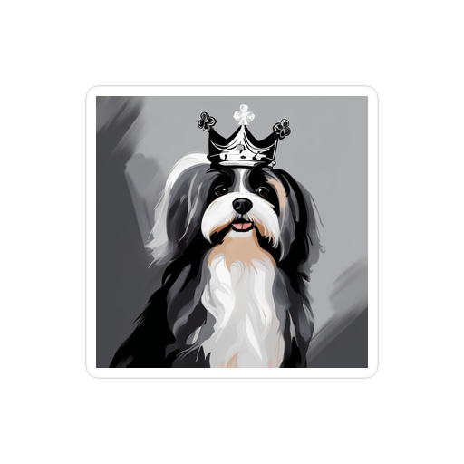 PugMug Custom Black-and-white Havanese Dog Sticker
