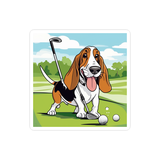 PugMug Custom Basset Hound Sticker