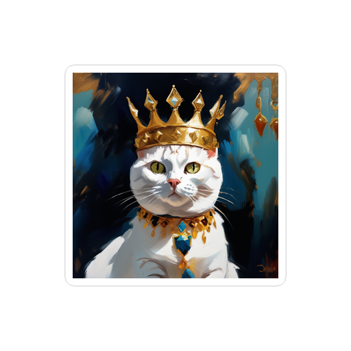 PugMug Custom White American Shorthair Cat Sticker
