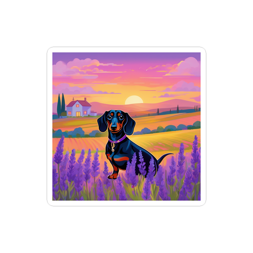 PugMug Custom Black Dachshund Sticker