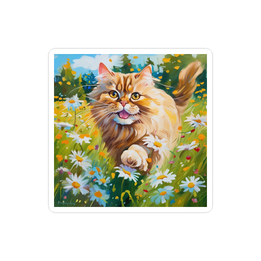 PugMug Custom Tabby Persian Cat Sticker