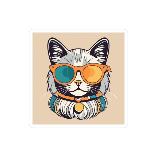 PugMug Custom Tabby Ragdoll Cat Sticker
