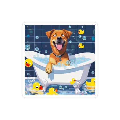 PugMug Custom Blue Sticker