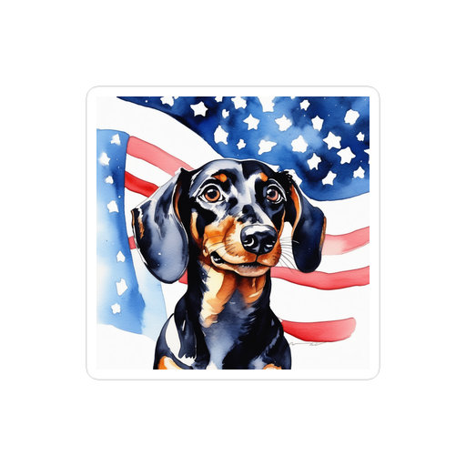 PugMug Custom Black Dachshund Sticker