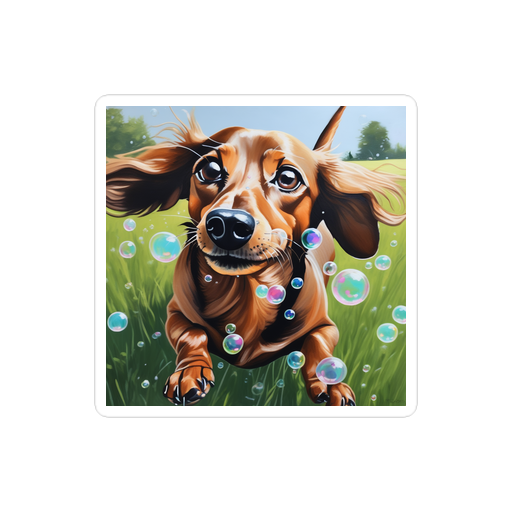 PugMug Custom Tan Dachshund Sticker