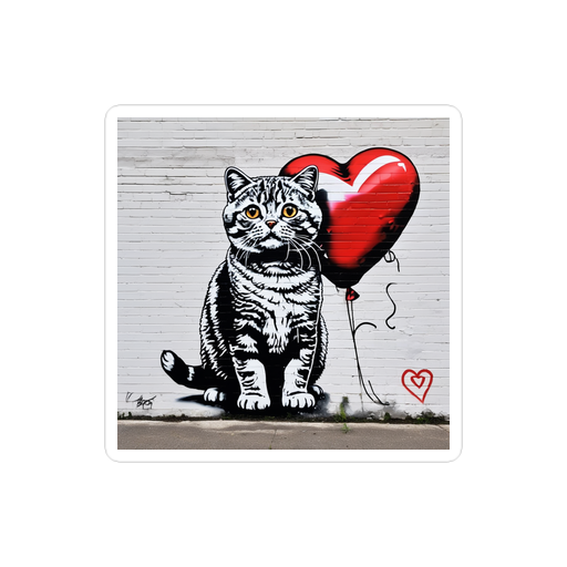 PugMug Custom Tabby Scottish Fold Cat Sticker