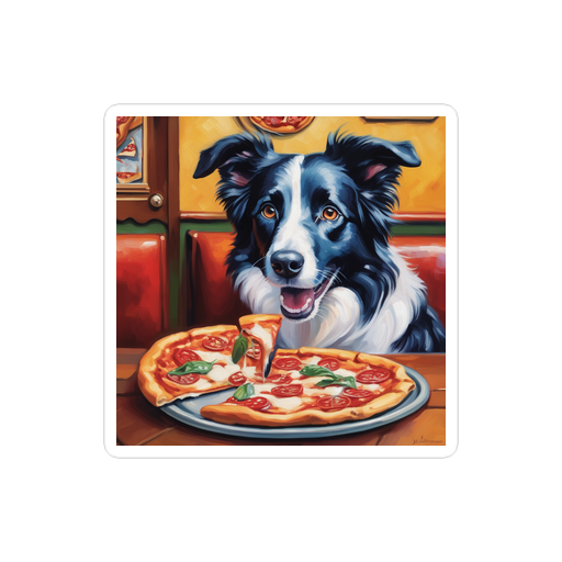 PugMug Custom Border Collie Sticker