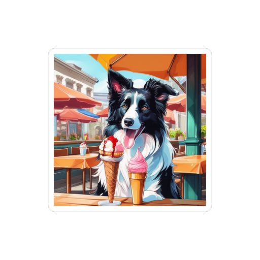 PugMug Custom Border Collie Sticker