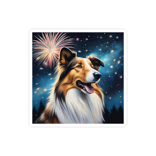 PugMug Custom Collie Sticker