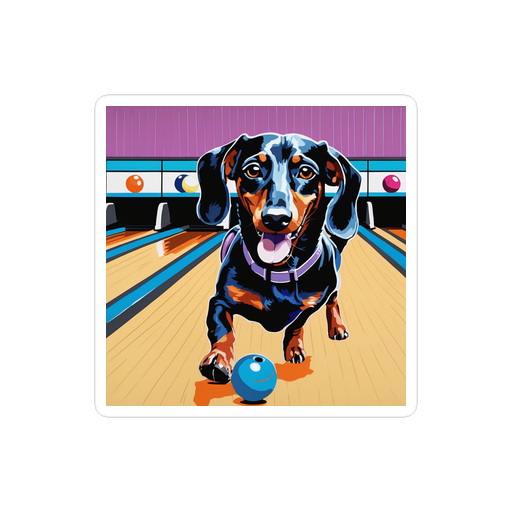 PugMug Custom Black Dachshund Sticker