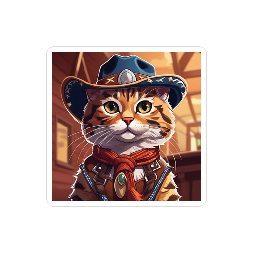 PugMug Custom Tabby Exotic Cat Sticker