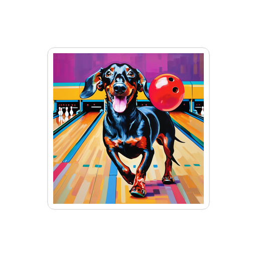 PugMug Custom Black Dachshund Sticker