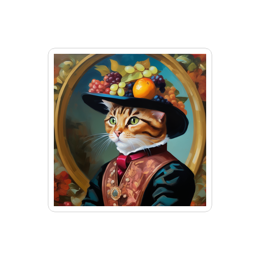 PugMug Custom Tabby Exotic Cat Sticker