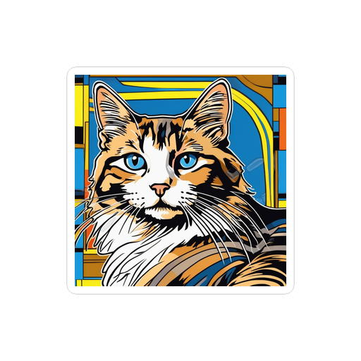 PugMug Custom Tabby Ragdoll Cat Sticker