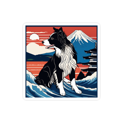 PugMug Custom Border Collie Sticker