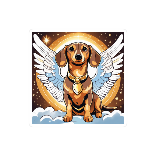 PugMug Custom Tan Dachshund Sticker