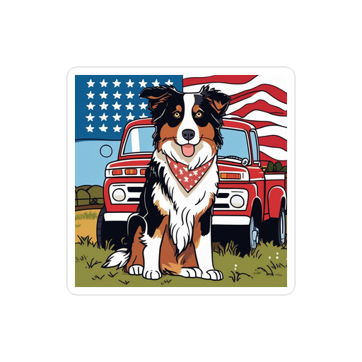 PugMug Custom Australian Shepherd Dog Sticker