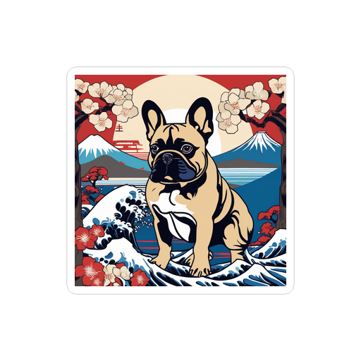 PugMug Custom Tan French Bulldog Sticker