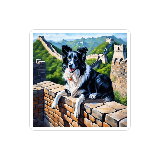 PugMug Custom Border Collie Sticker