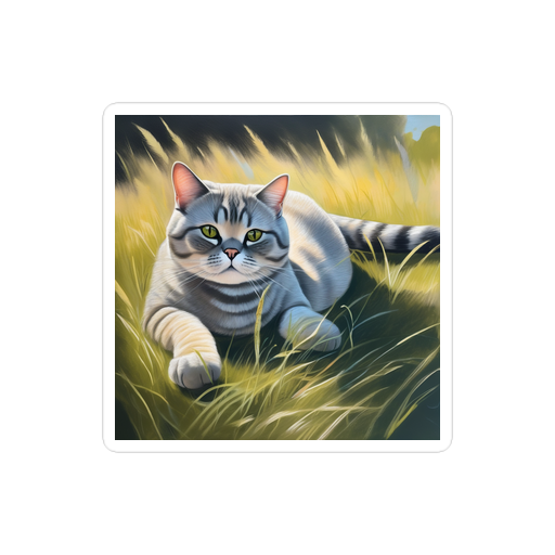PugMug Custom Tabby British Shorthair Cat Sticker