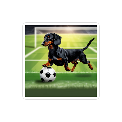 PugMug Custom Black Dachshund Sticker