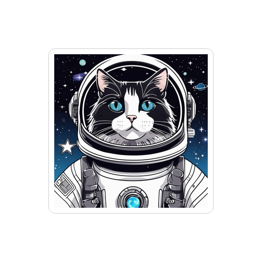 PugMug Custom Black Ragdoll Cat Sticker