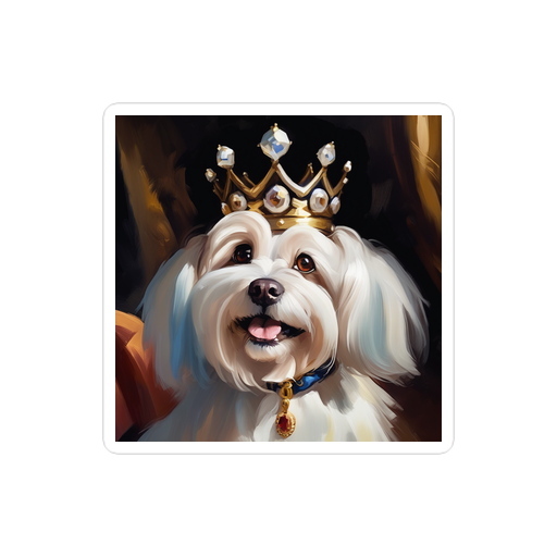 PugMug Custom White Havanese Dog Sticker