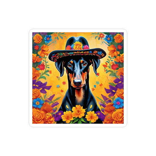 PugMug Custom Doberman Pinscher Sticker