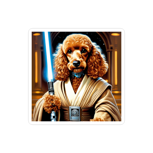 PugMug Custom Tan Poodle Sticker