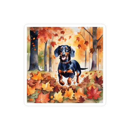 PugMug Custom Black Dachshund Sticker