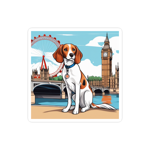 PugMug Custom Brittany Dog Sticker