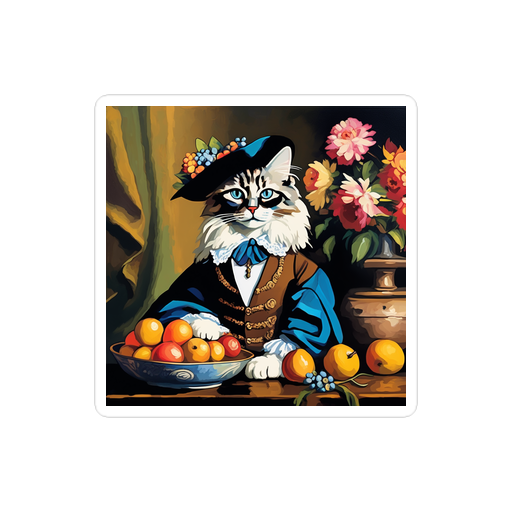 PugMug Custom Tabby Ragdoll Cat Sticker