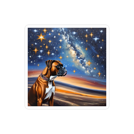 PugMug Custom Boxer Dog Sticker