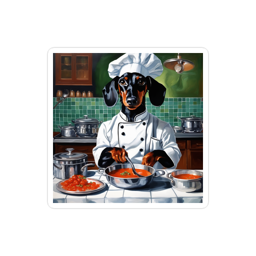 PugMug Custom Black Dachshund Sticker