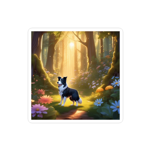 PugMug Custom Border Collie Sticker