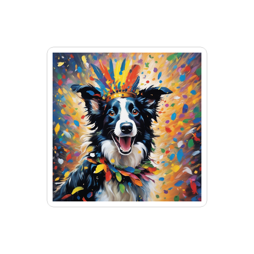 PugMug Custom Border Collie Sticker