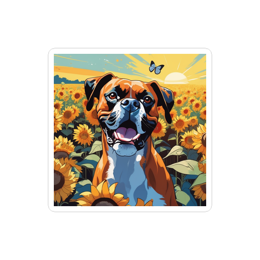 PugMug Custom Boxer Dog Sticker