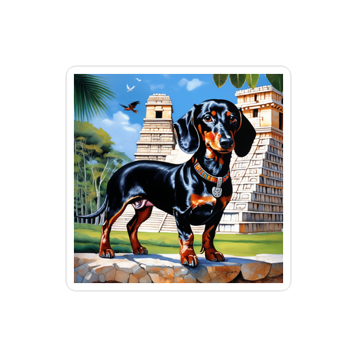 PugMug Custom Black Dachshund Sticker