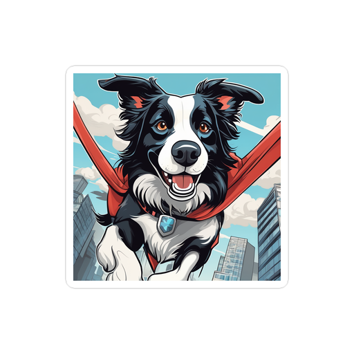 PugMug Custom Border Collie Sticker