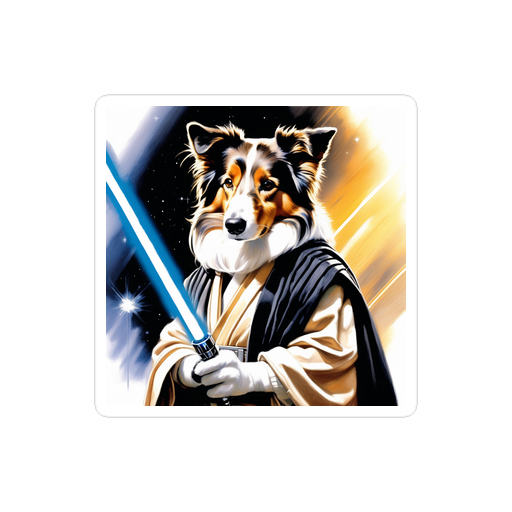 PugMug Custom Collie Sticker