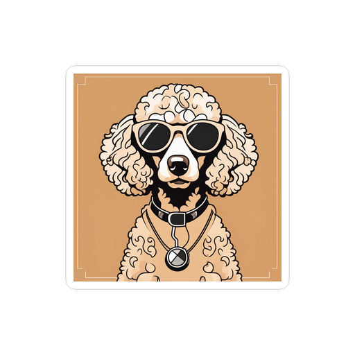 PugMug Custom Tan Poodle Sticker