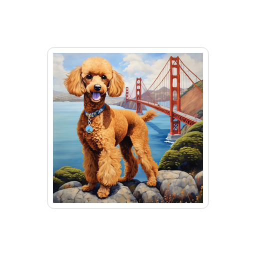 PugMug Custom Tan Poodle Sticker