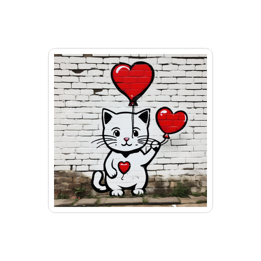 PugMug Custom White Companion Cat Sticker