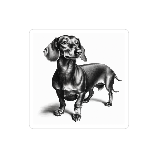 PugMug Custom Black Dachshund Sticker